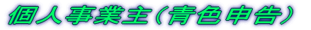 個人事業主（青色申告） 